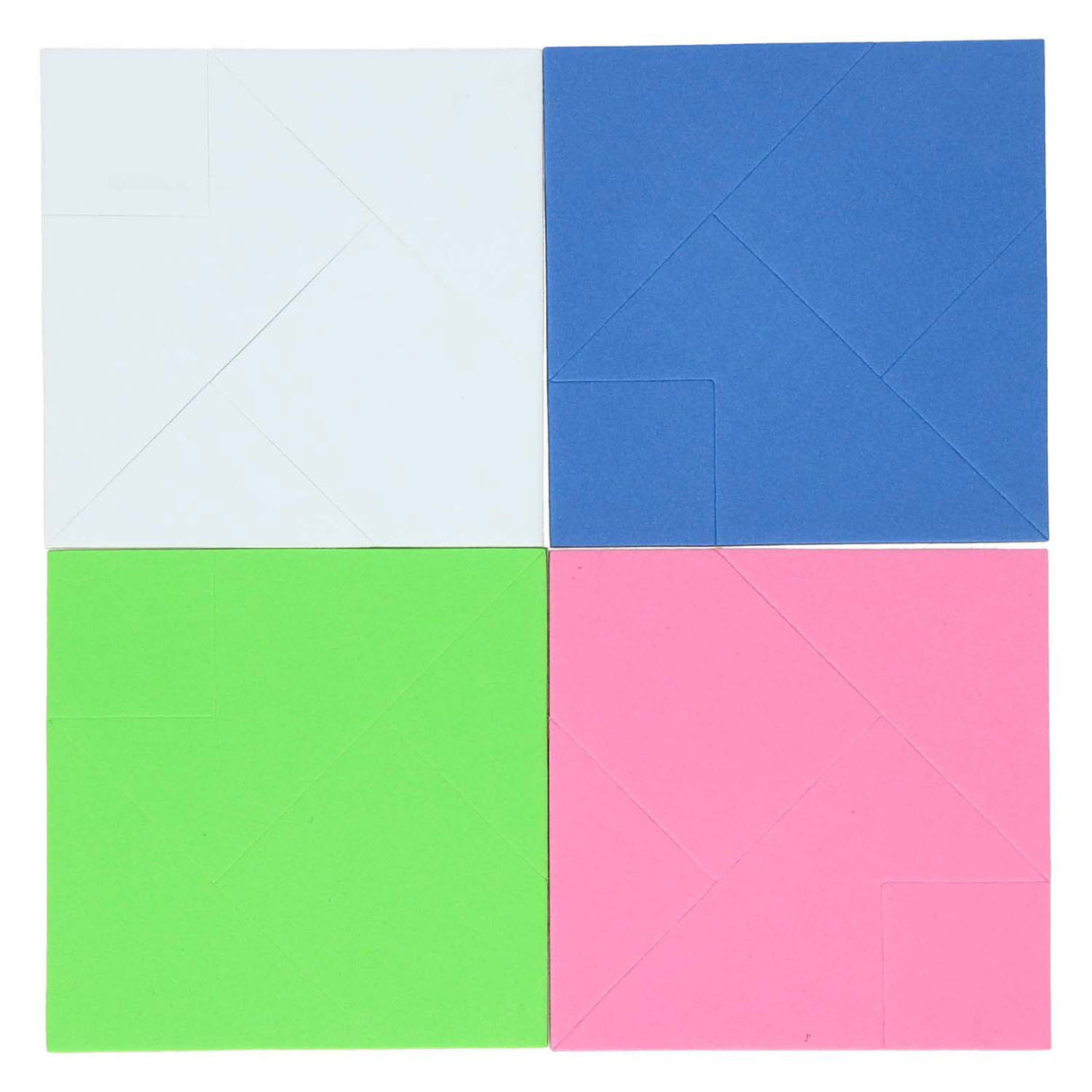 Foam tangram puzzles, 4 pcs.