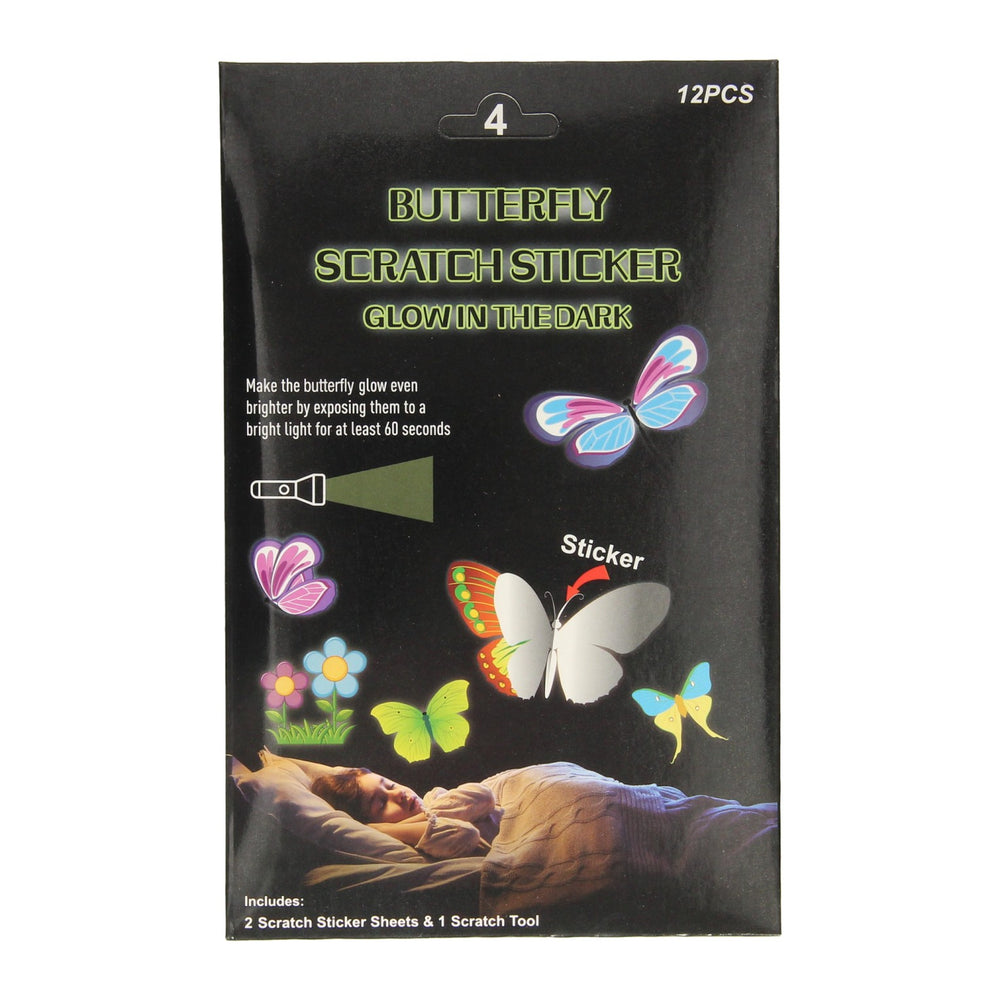 Scratch stickers glow in the dark