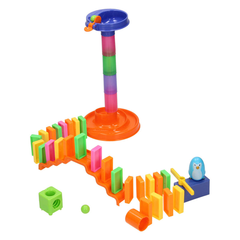 Dominoset i marmorspår, 43 delar.