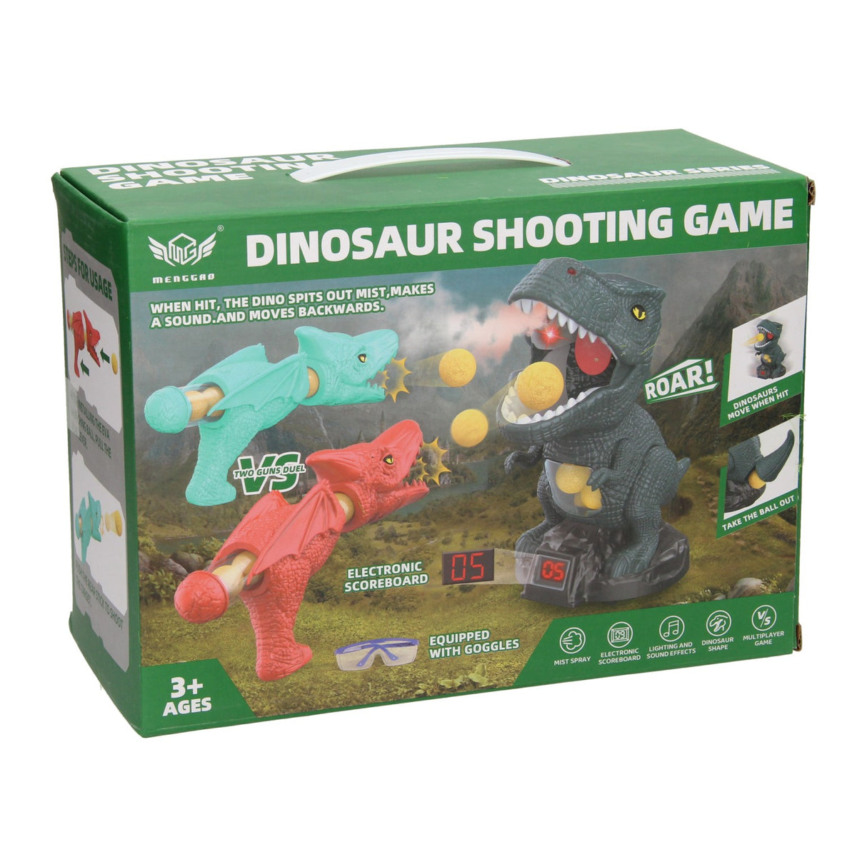 Ball shooter moving dino target