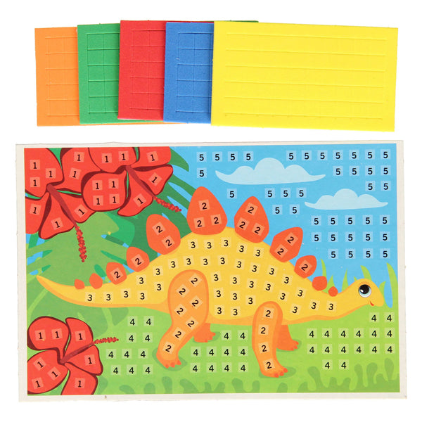 Making a mosaic dinosaur