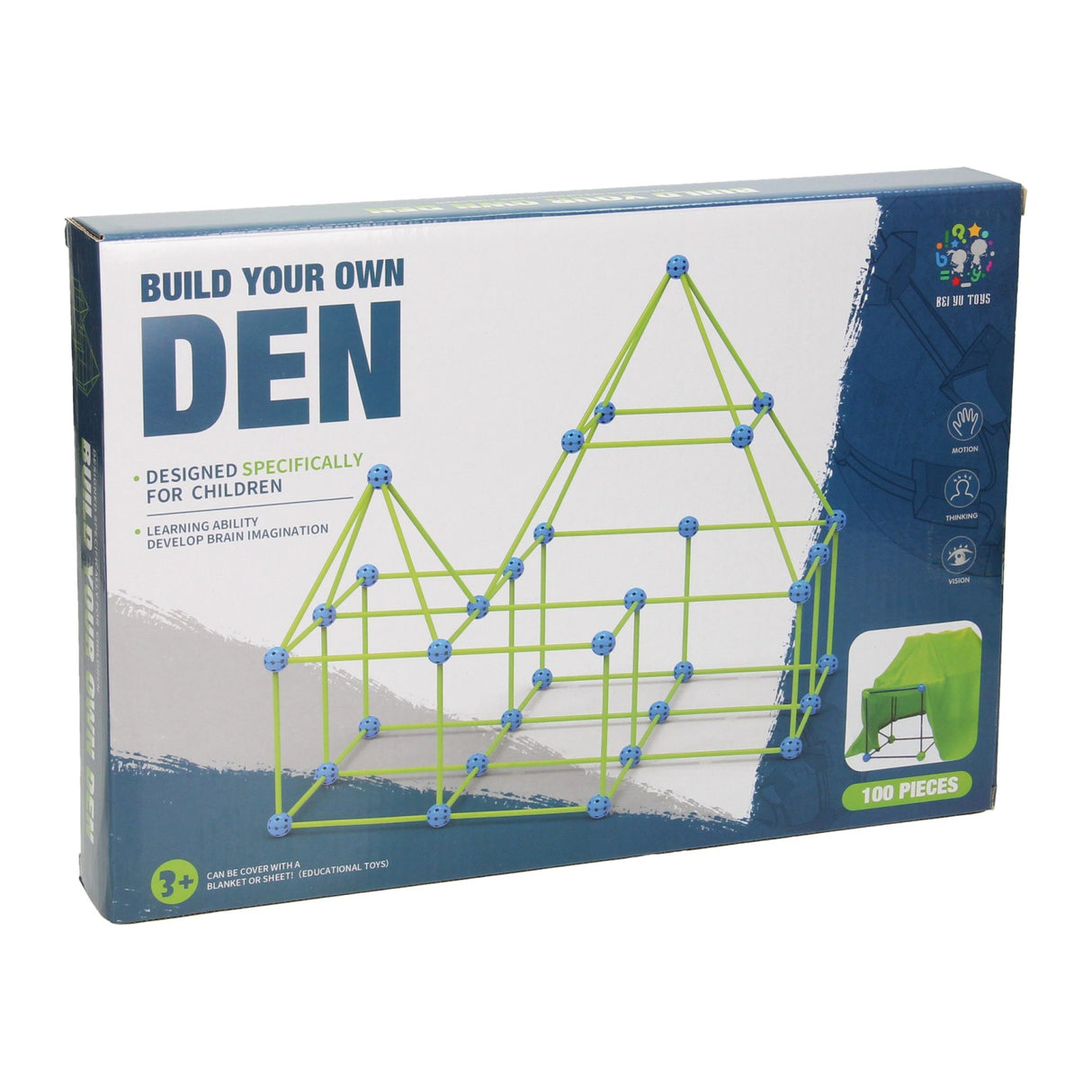 Bauset Kugeln und Stäbe, 100-tlg.