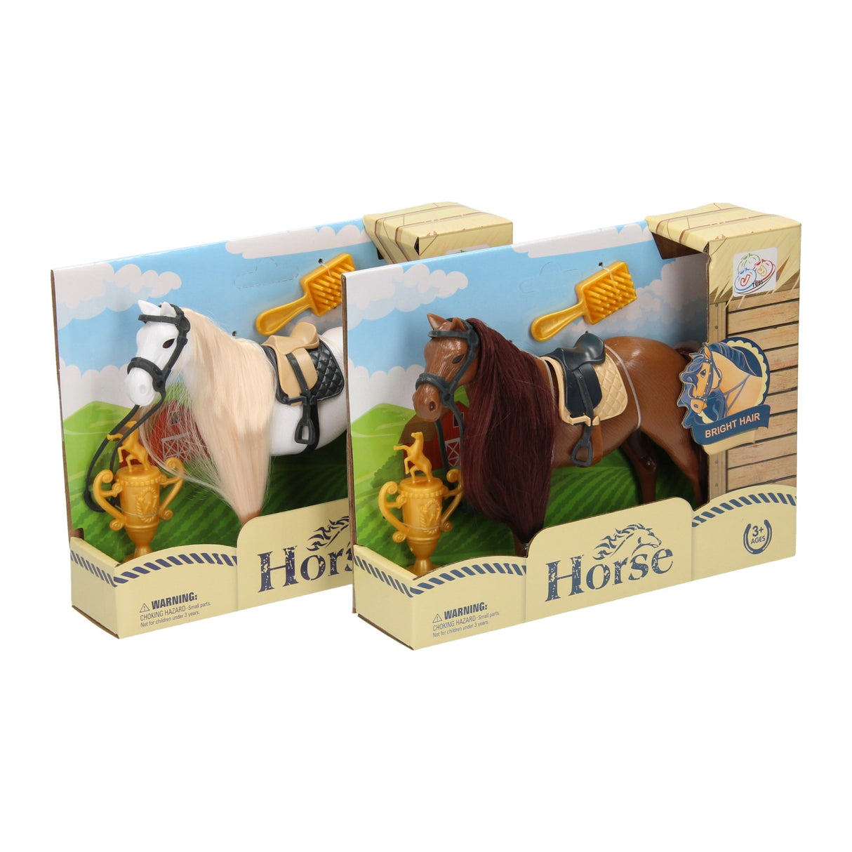 Paard met kammetje en beker