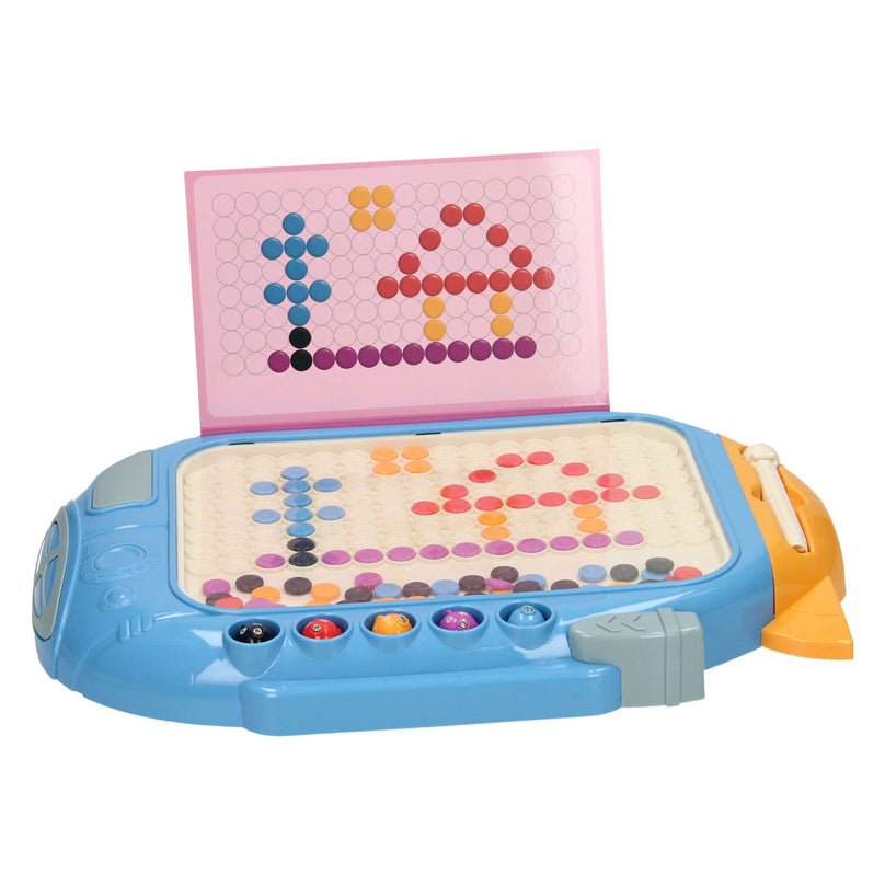 Color buttons game with magnetic pen blue