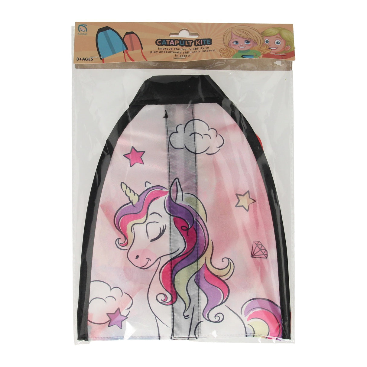 Finger catapult kite unicorn