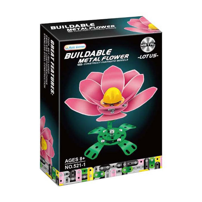 Metal construction set pink poppy
