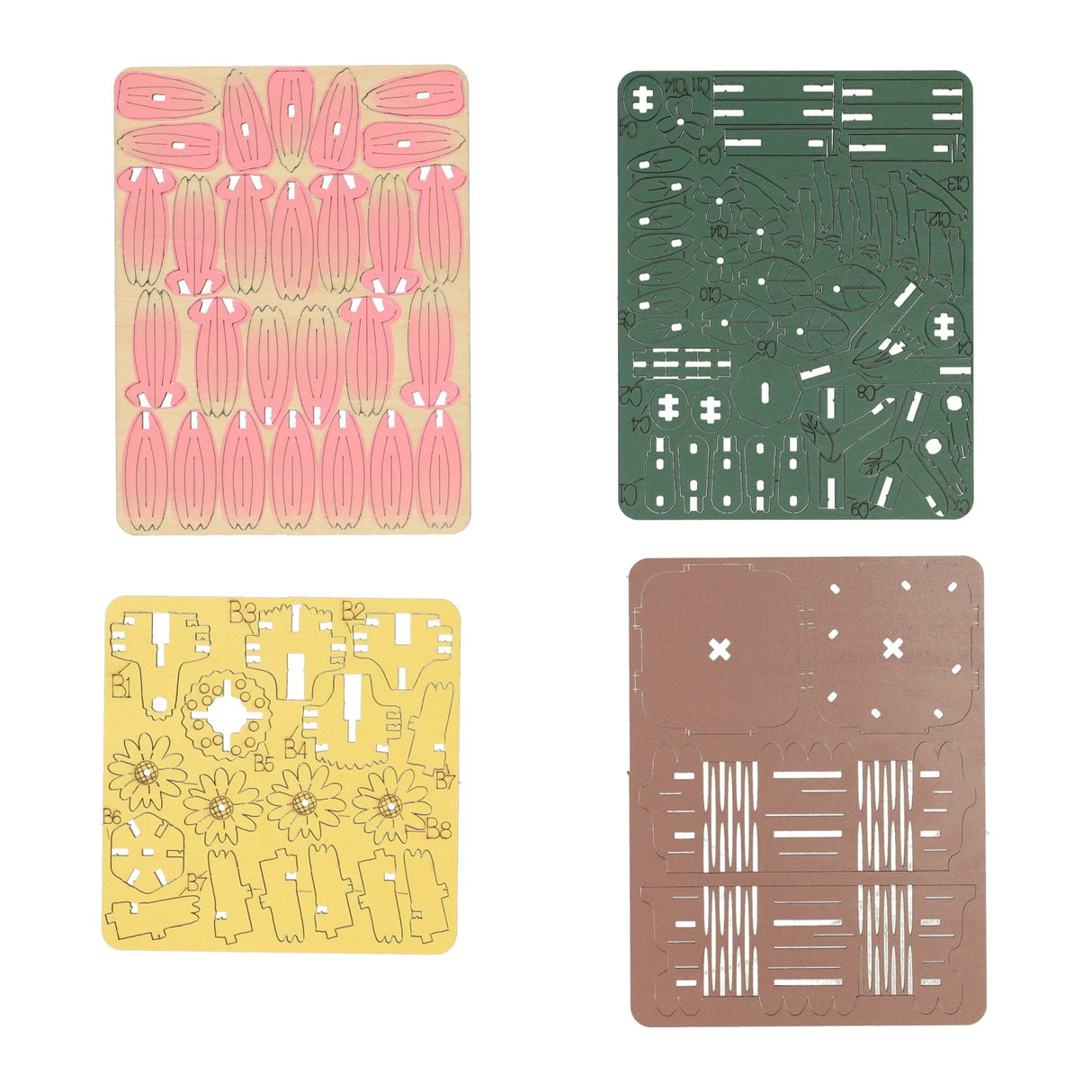 Wooden 3D construction kit daisy flower - 99 pcs.