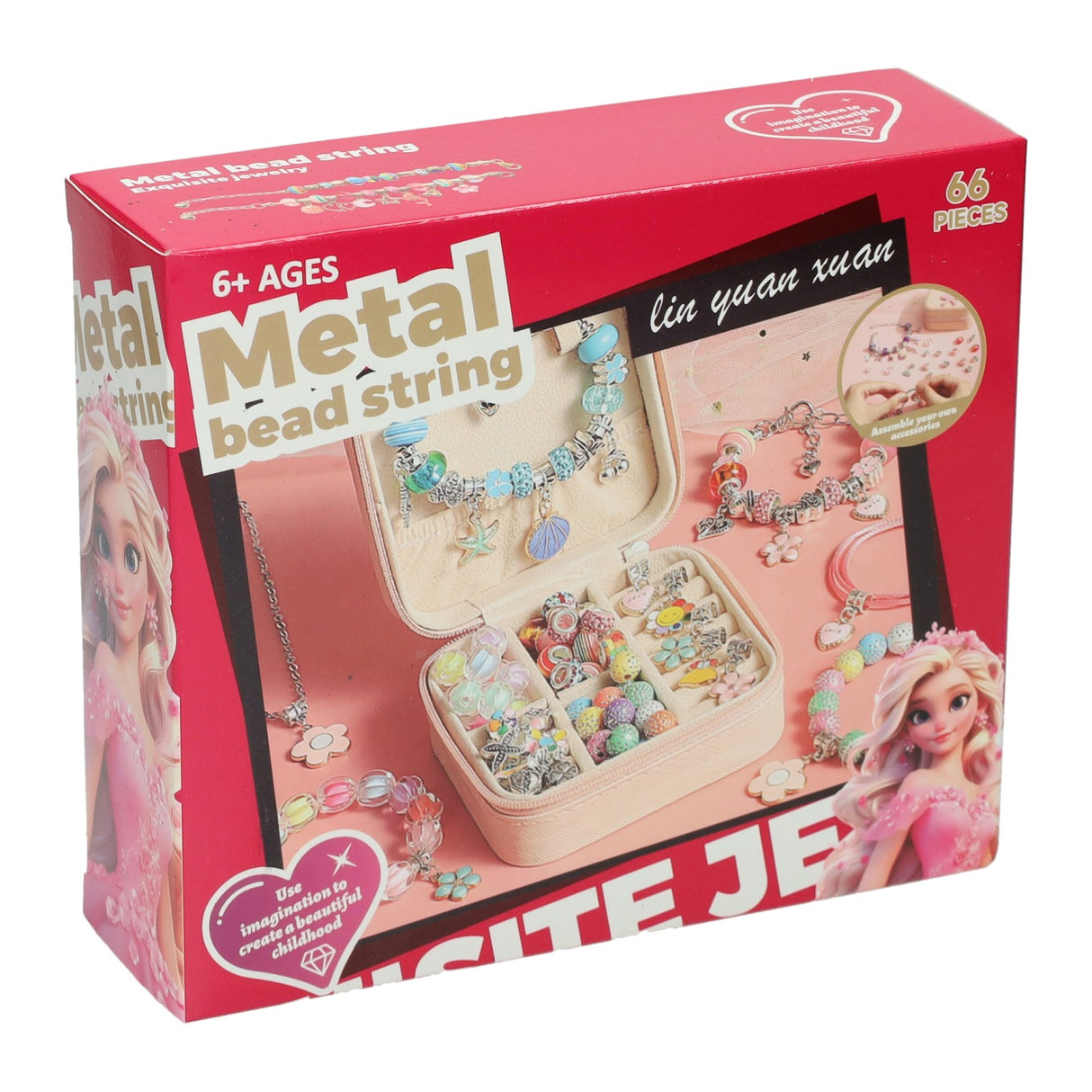 Filled jewelry box - 66 pcs.