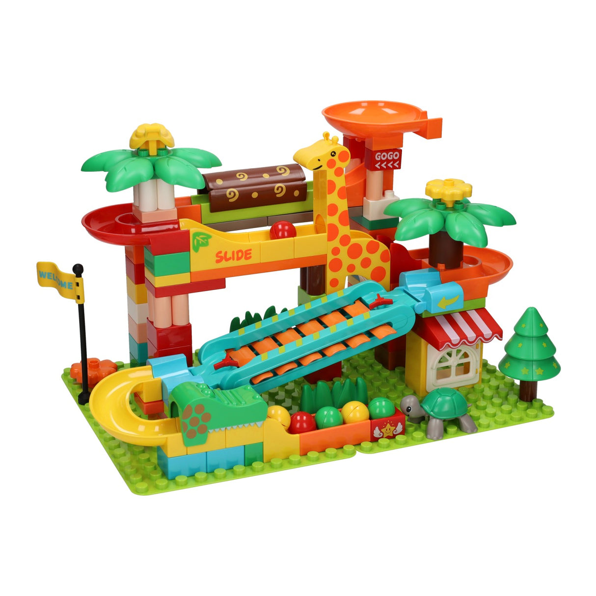 Building blocks musical ball track jungle - 109 pcs.