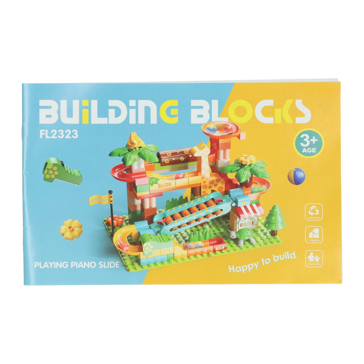 Building blocks musical ball track jungle - 109 pcs.