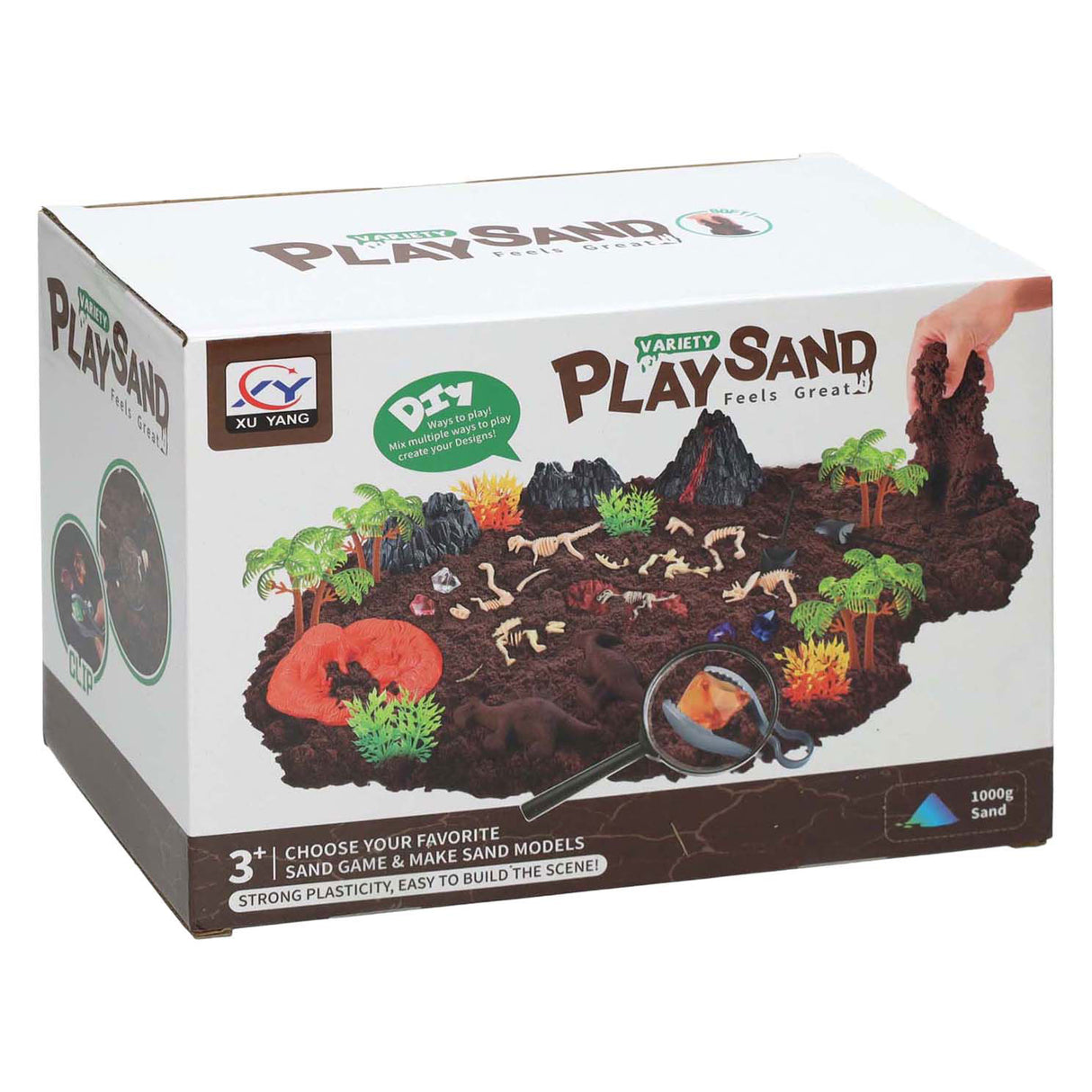 Jogue Sand Dino World com tapete de jogo