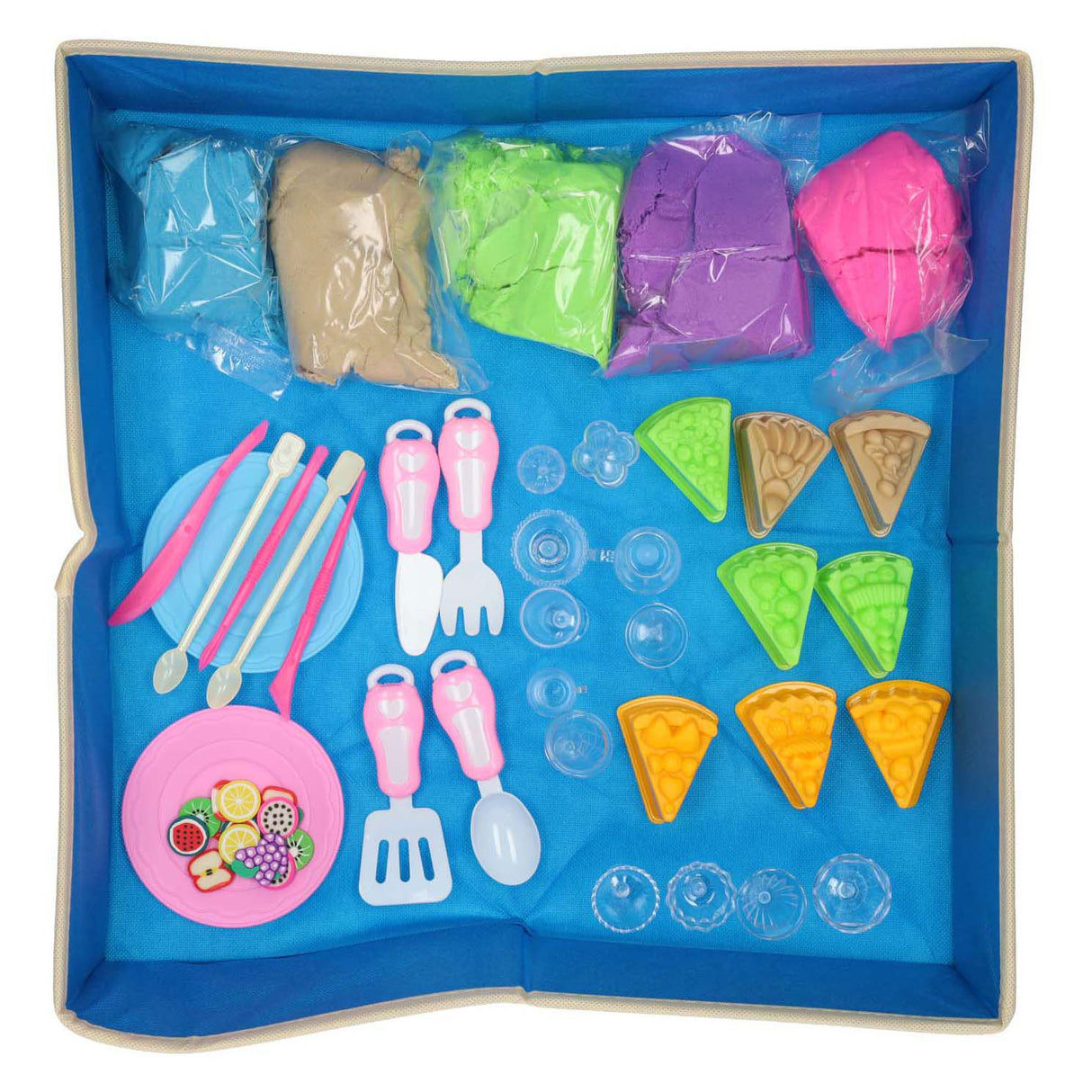 Play sand cakes desserts with play mat, 1kg