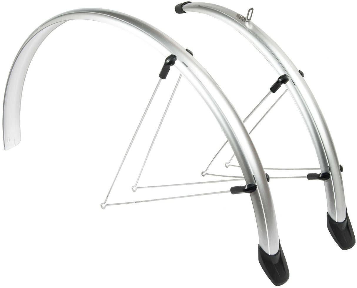 Rapido 28 inch 46 mm plastic mudguard set, silver