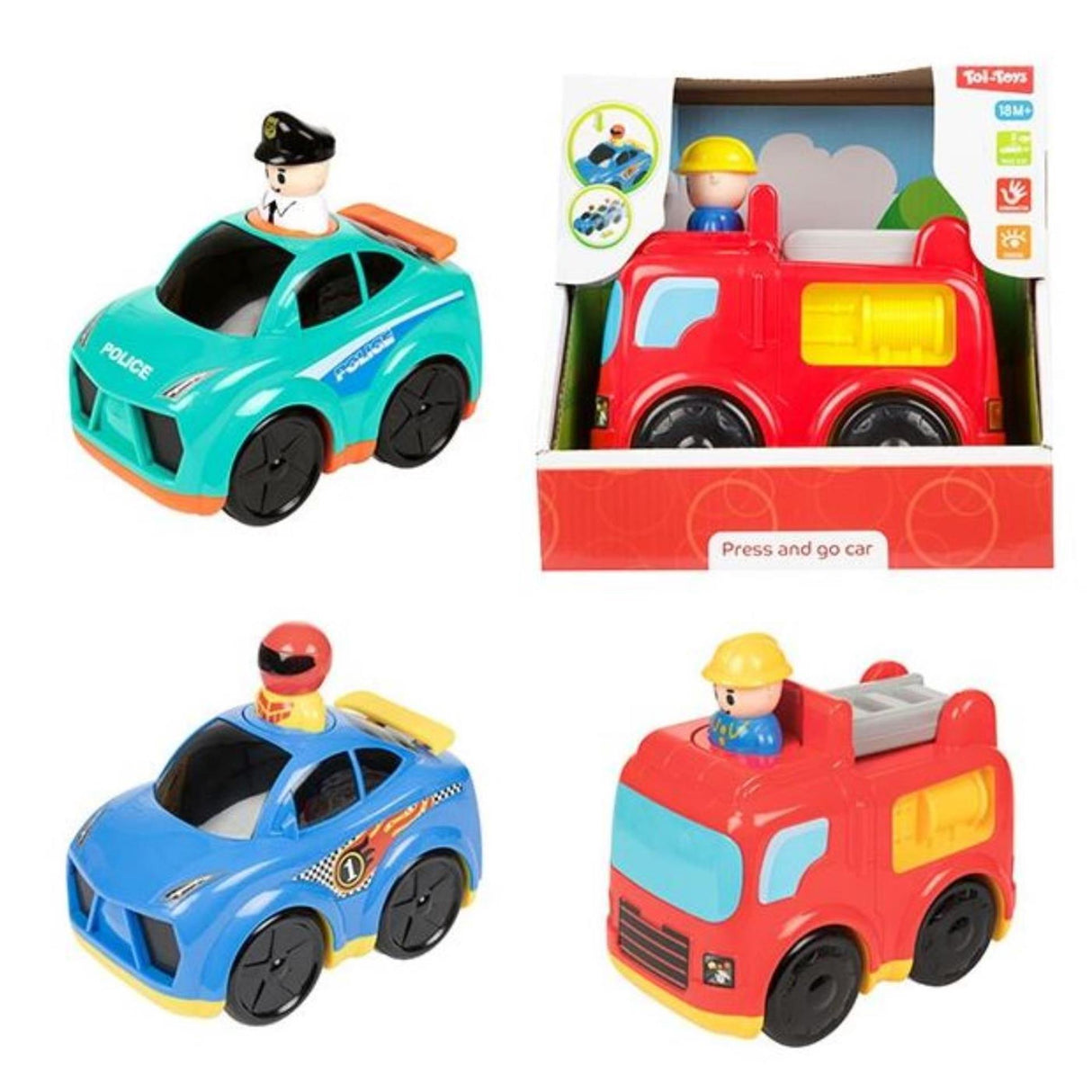 Toi-toys estrelinhas auto press n go 17cm