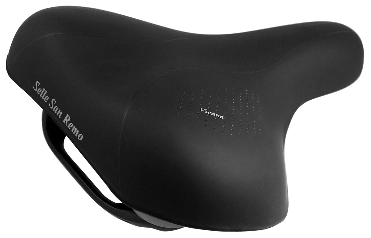 Selle san remo sella bicicletta vienna con manico - nera (confezione officina)