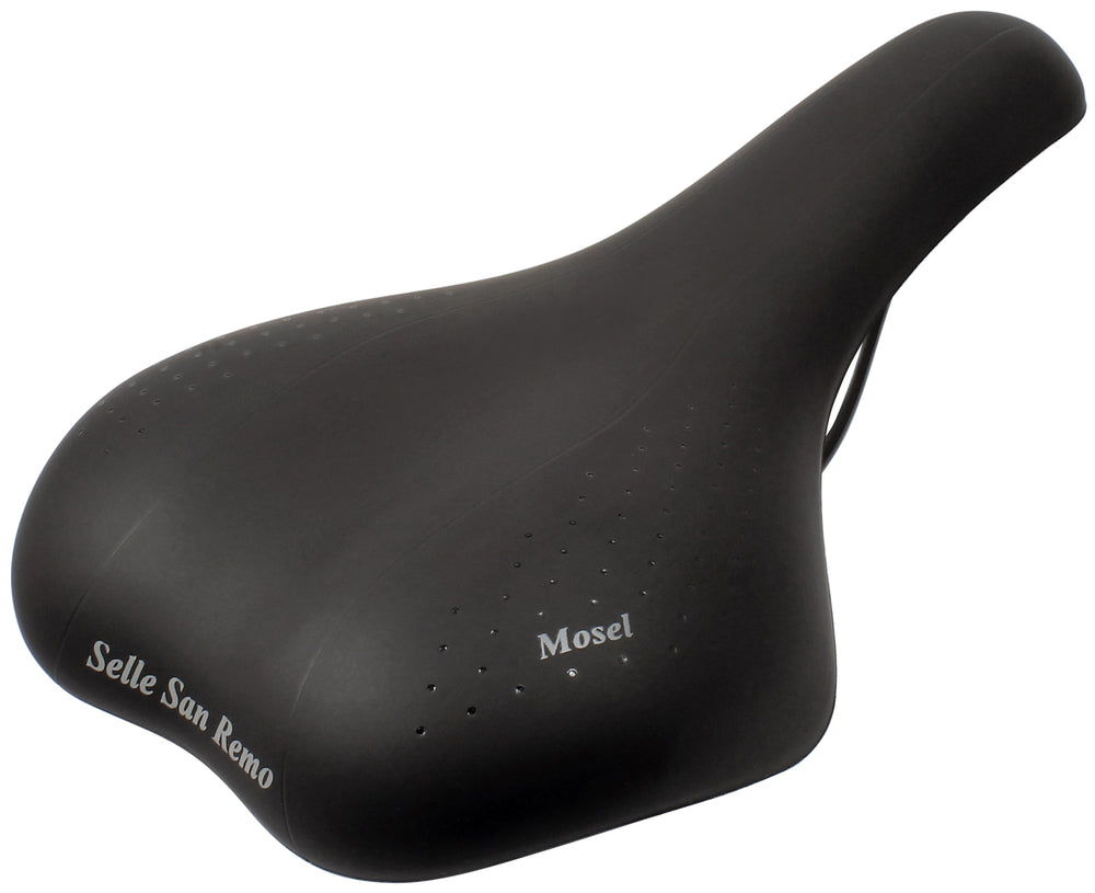 Selle San Remo bicycle saddle Mosel for city and trekking bikes - black (workshop packaging)