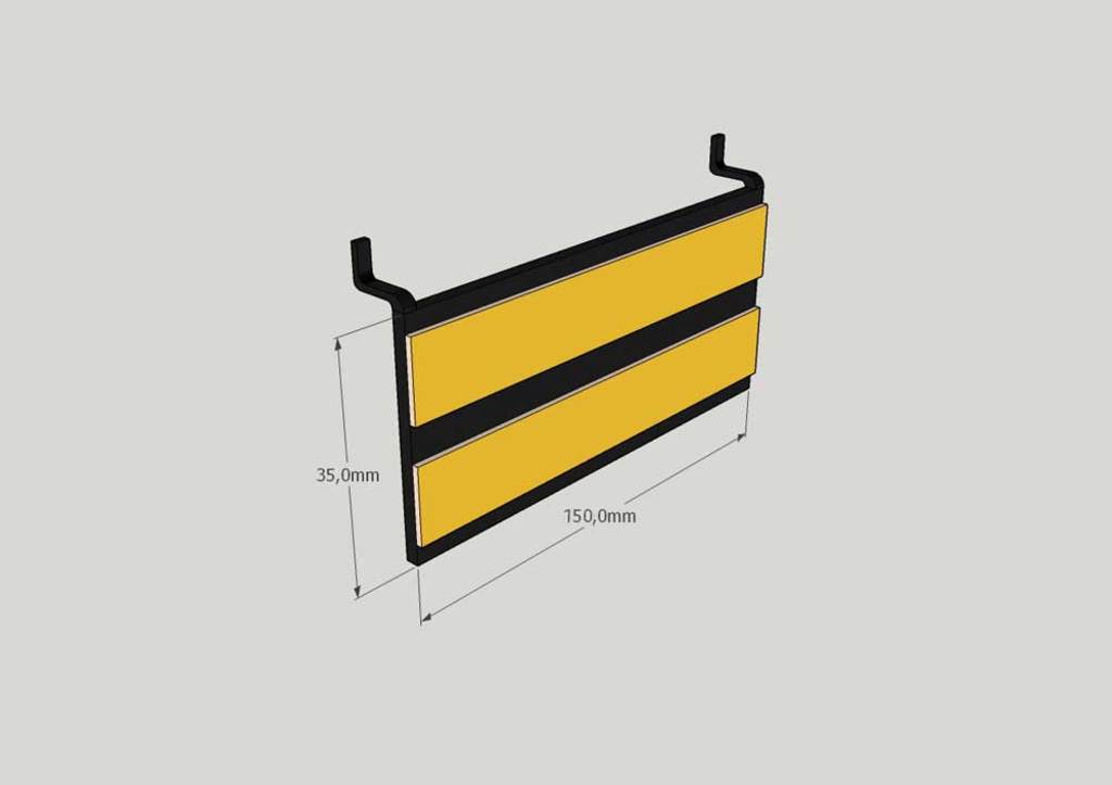 Unbranded rack perfo slat hook forex 150x35mm black