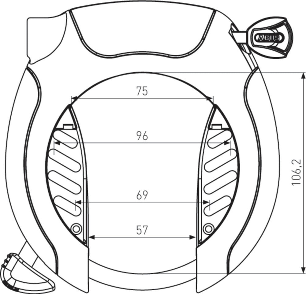 Abus Pro Shield XPlus 5955 ART2 - Black - Ring lock - 9 15