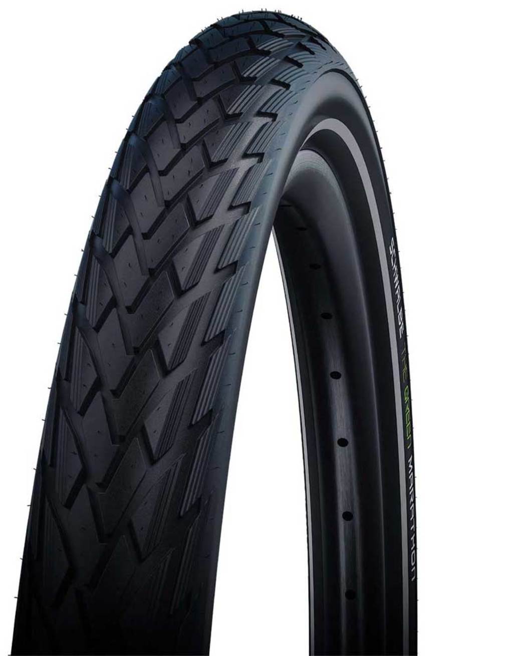 Schwalbe green marathon - kablet - addix eco - greenguard - 26x1,25 - sort + refleks
