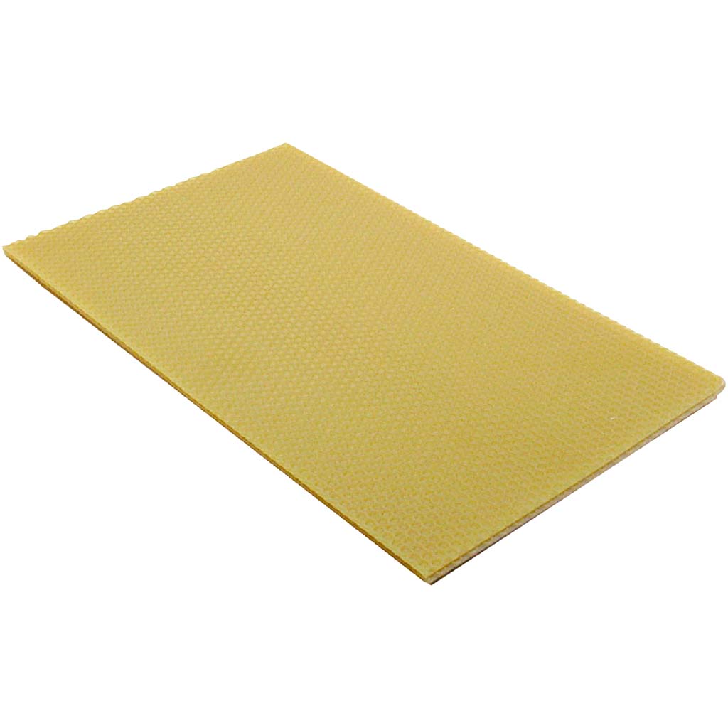 Beeswax sheets, size 20x33 cm, thickness 2 mm, natural, 1 piece
