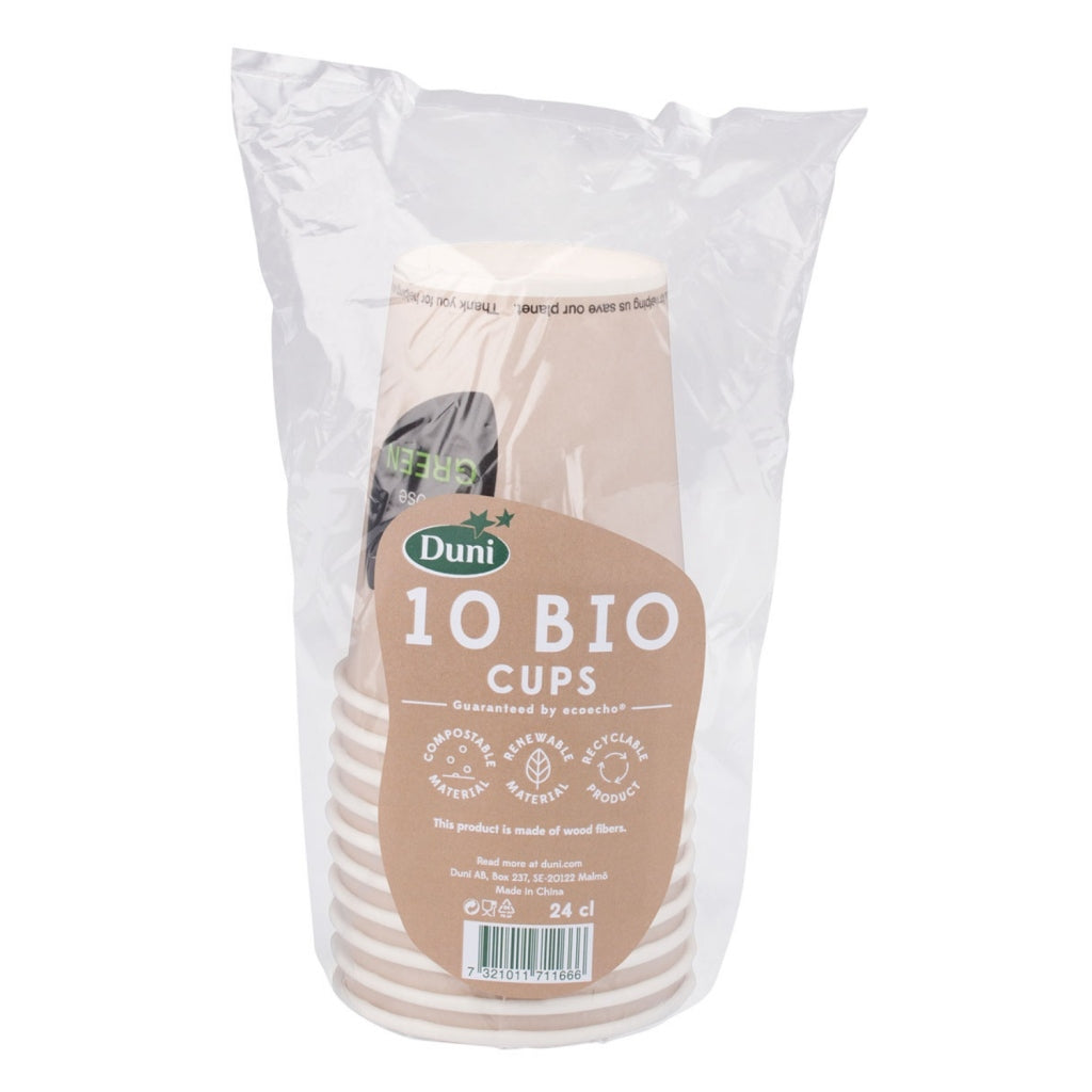 Duni Bio-Einwegbecher, die Sie gewählt haben, grün, 240 ml, 10 Stück