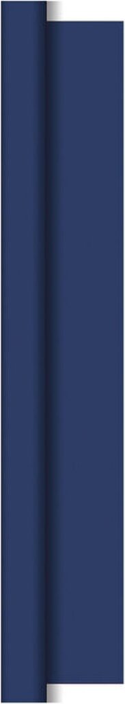 Duni damast dark blue 118x800 cm tafelkleed