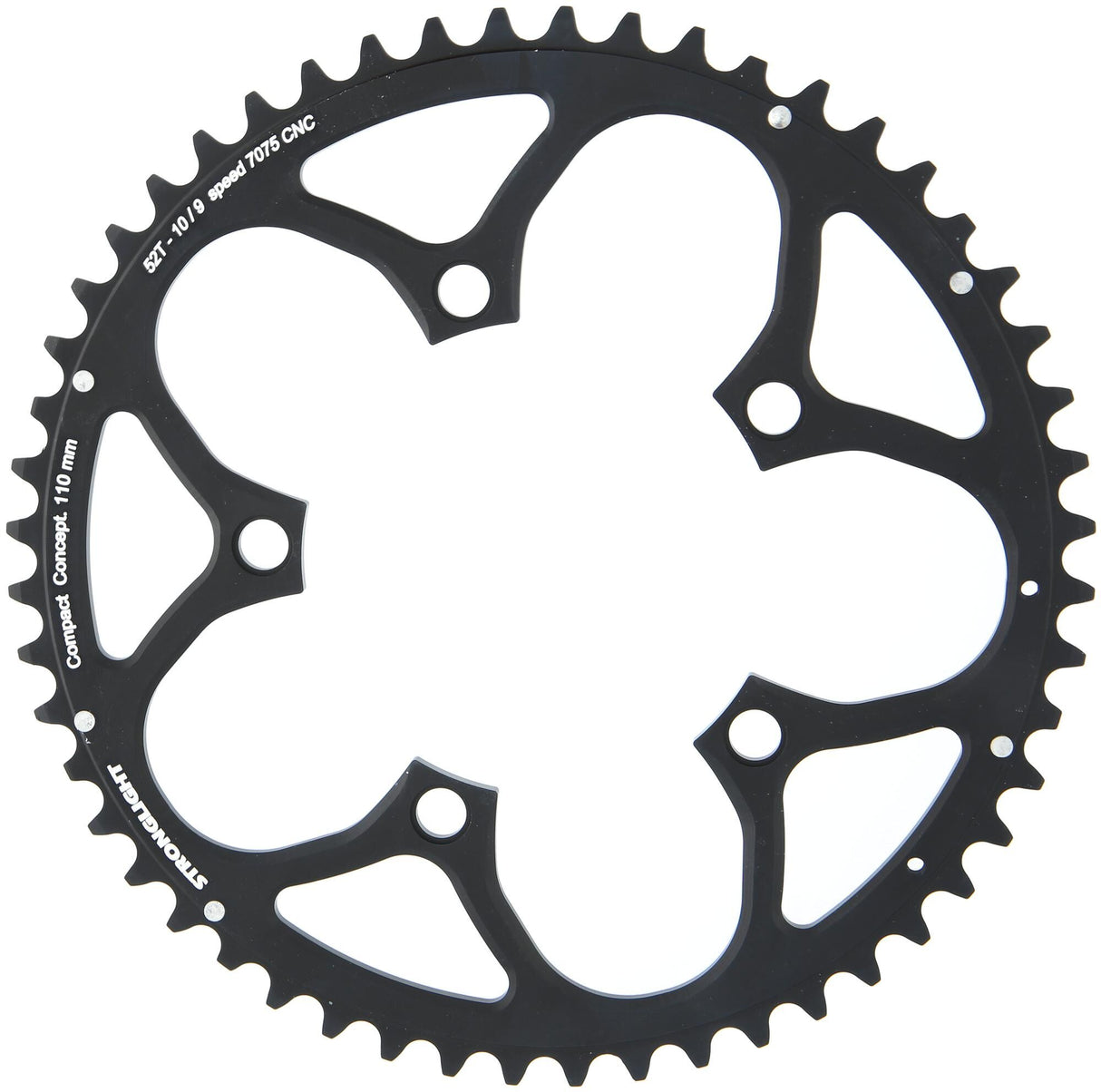 Stronglight chainring zicral 7075 t6 chain ring strongl.zircal 7075 t6 110mm 52t b