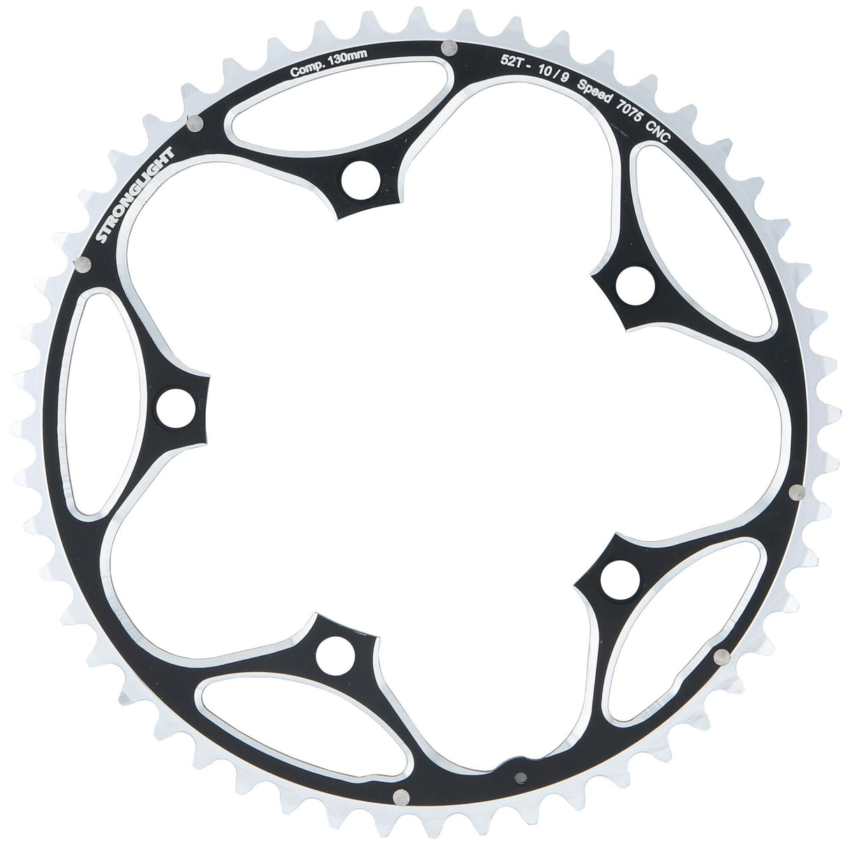 Stronglight chainring zicral 7075 t6 chain ring strongl.zircal 130mm 52t b