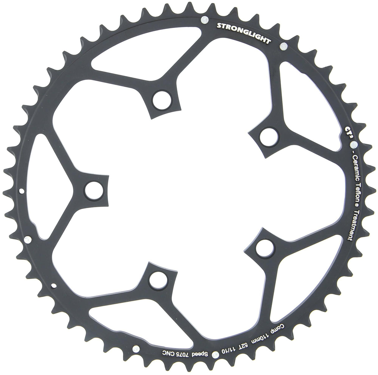 Stronglight chainring ct2 chain ring strongl.ct2 110mm 52t b