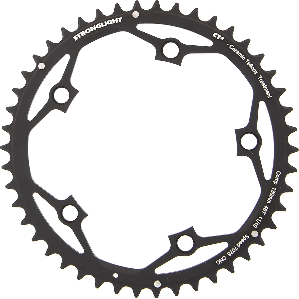 Stronglight chainring ct2 chain ring strongl.ct2 46t alu black