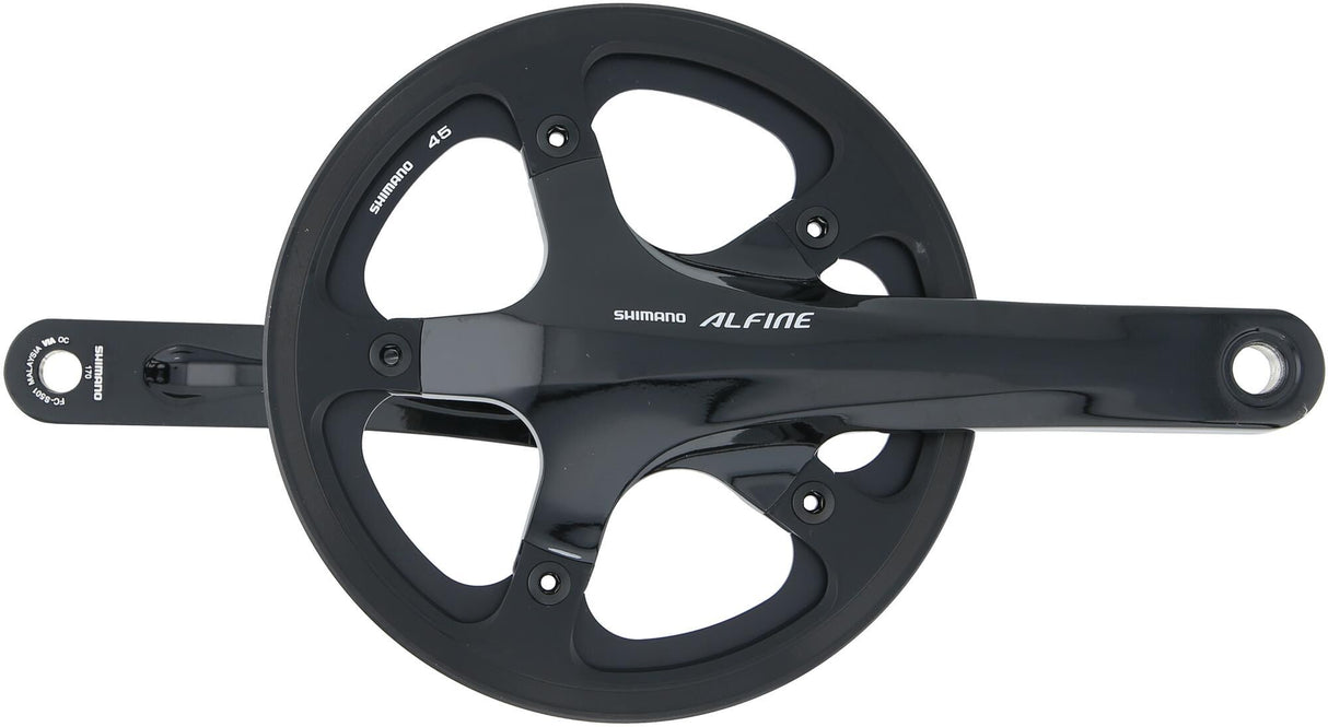 Shimano crankset alfine fc-s501 crankset shim.alfi.fcs501 45t.170mm ht2 1sp bl.