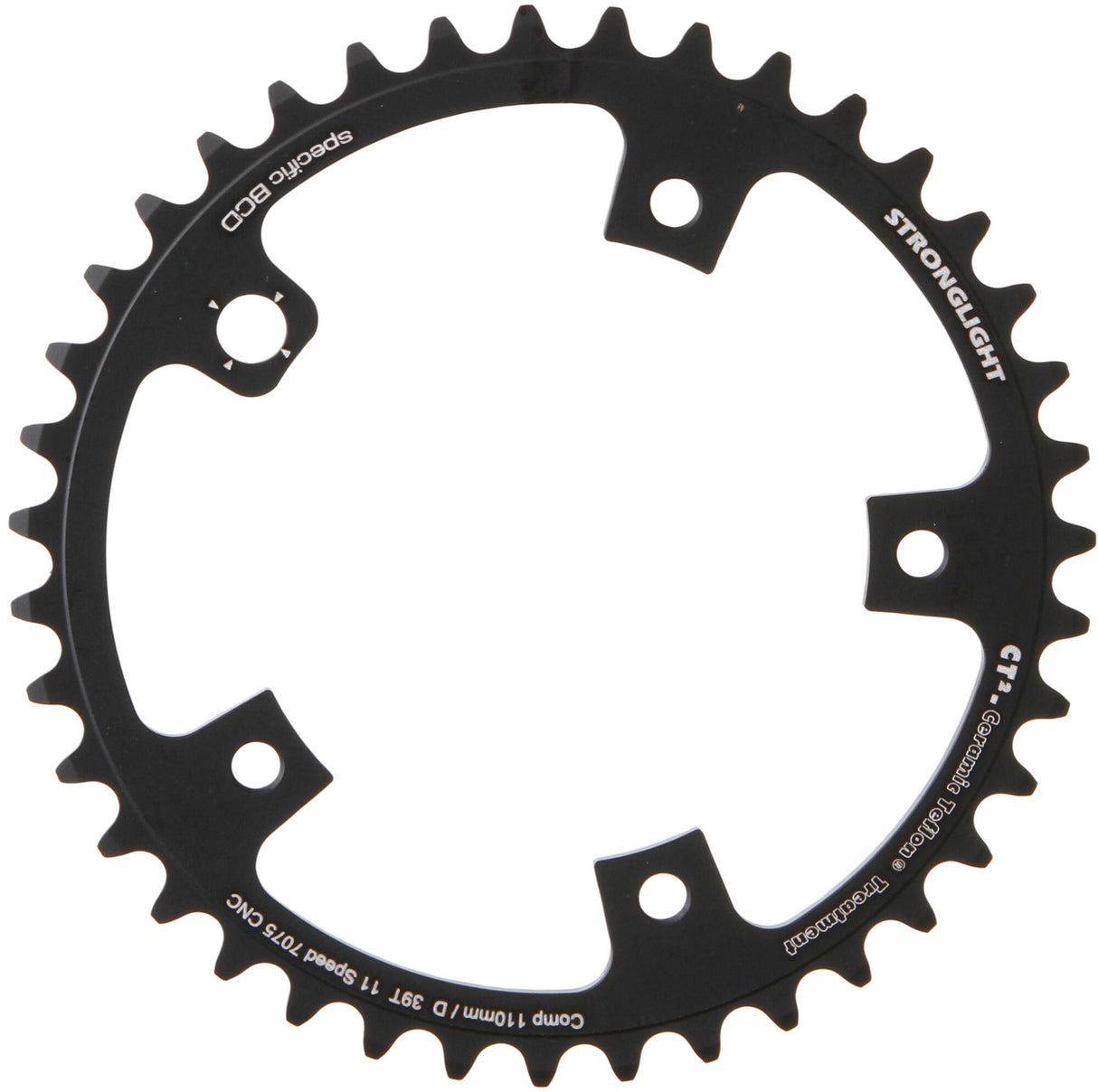 Stronglight kettingblad ct2 chain ring strongl.ct2 38t 110mm campa sr eps