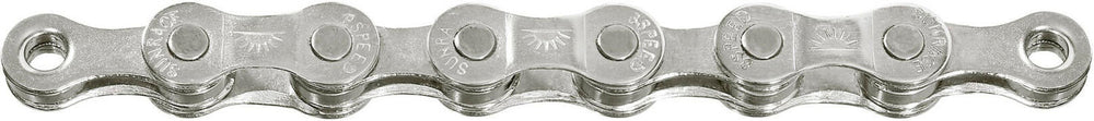 Sunrice Halskette CNM84 - 8 -Geschwindigkeit, 116L, Silber, Stahlradkette