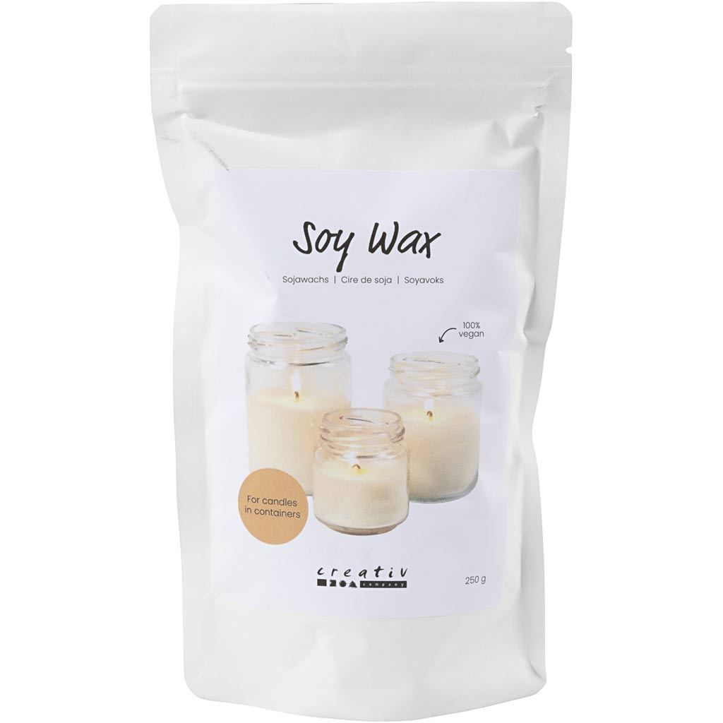 Creativ company soy wax, for candles in jars, cream, 250 gr 1 box