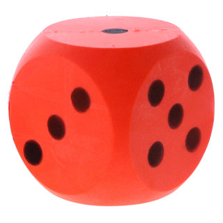 Basic dice soft red 16 cm