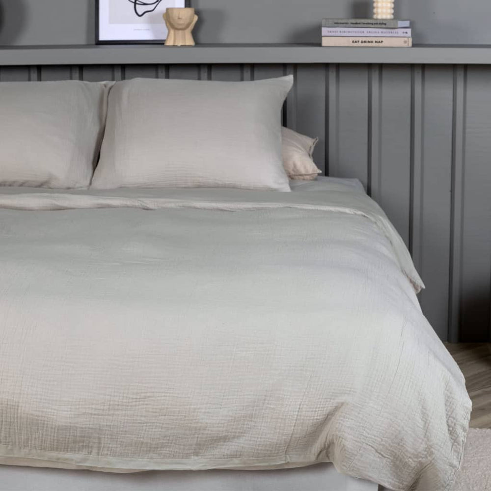 Venture Home Venture Home Duvet Cover Mila 220x240 cm Baumwolle hellgrau