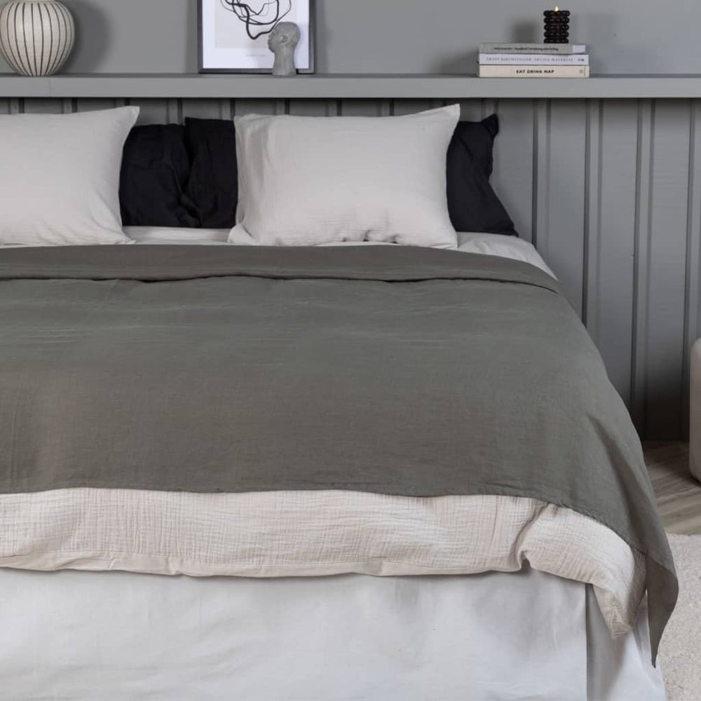 Venture maison Bedsprey Milo 260x260 cm Gray en polyester