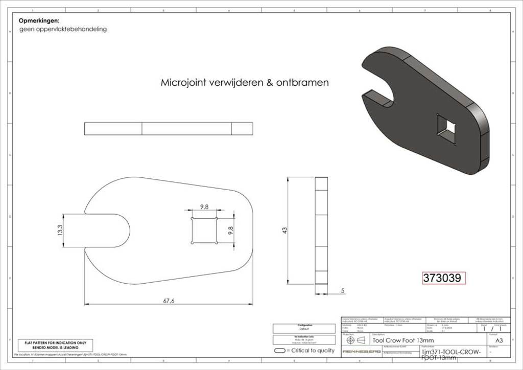 Unbranded grs bit crowfoot socket wrench 3 8 13mm