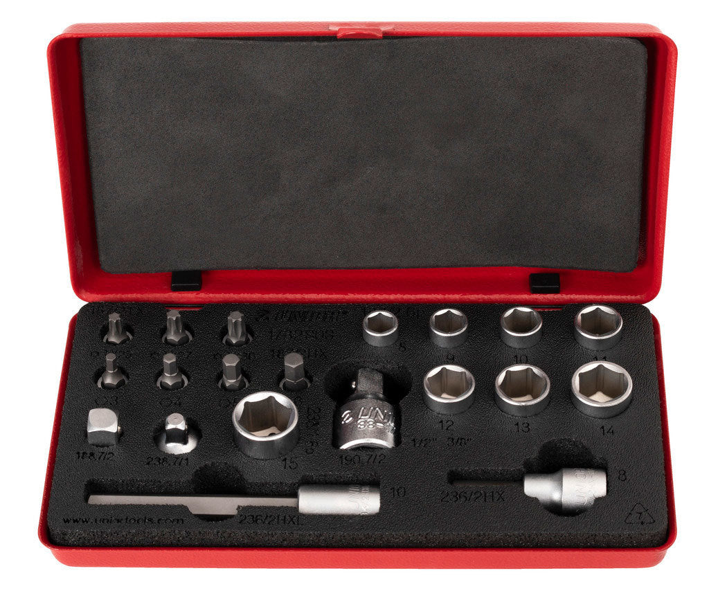 Unior grs bit set socket set and reducer