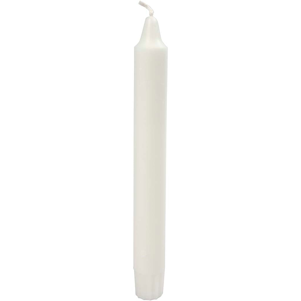 Creativ company candles, h: 20 cm, d 23 mm, white, 30 pieces in a box