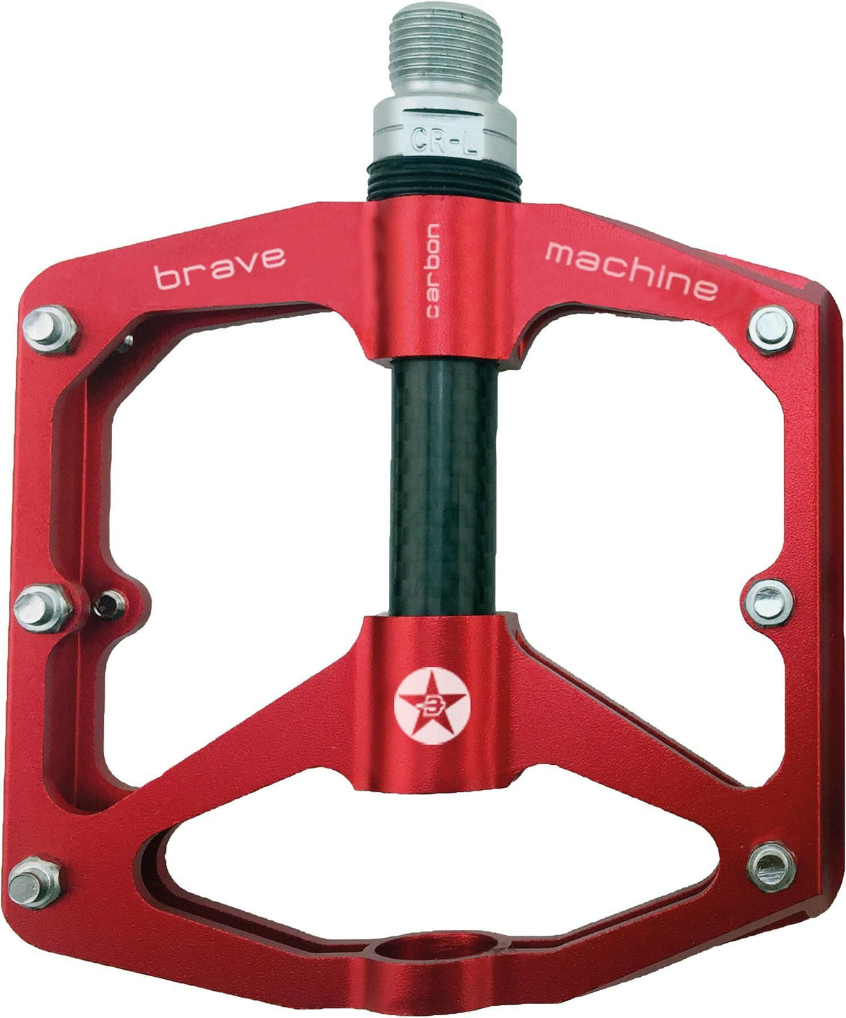 Brave platform pedal freeride carbon mod. 19 platform pedal freeride carbon red