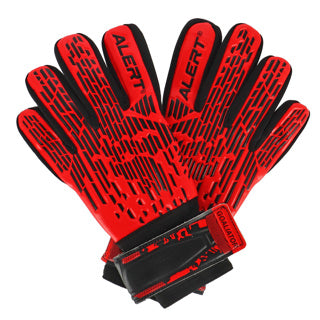 Torhüterhandschuhe Latex PU mit Handgelenksschutz Größe M Alarm