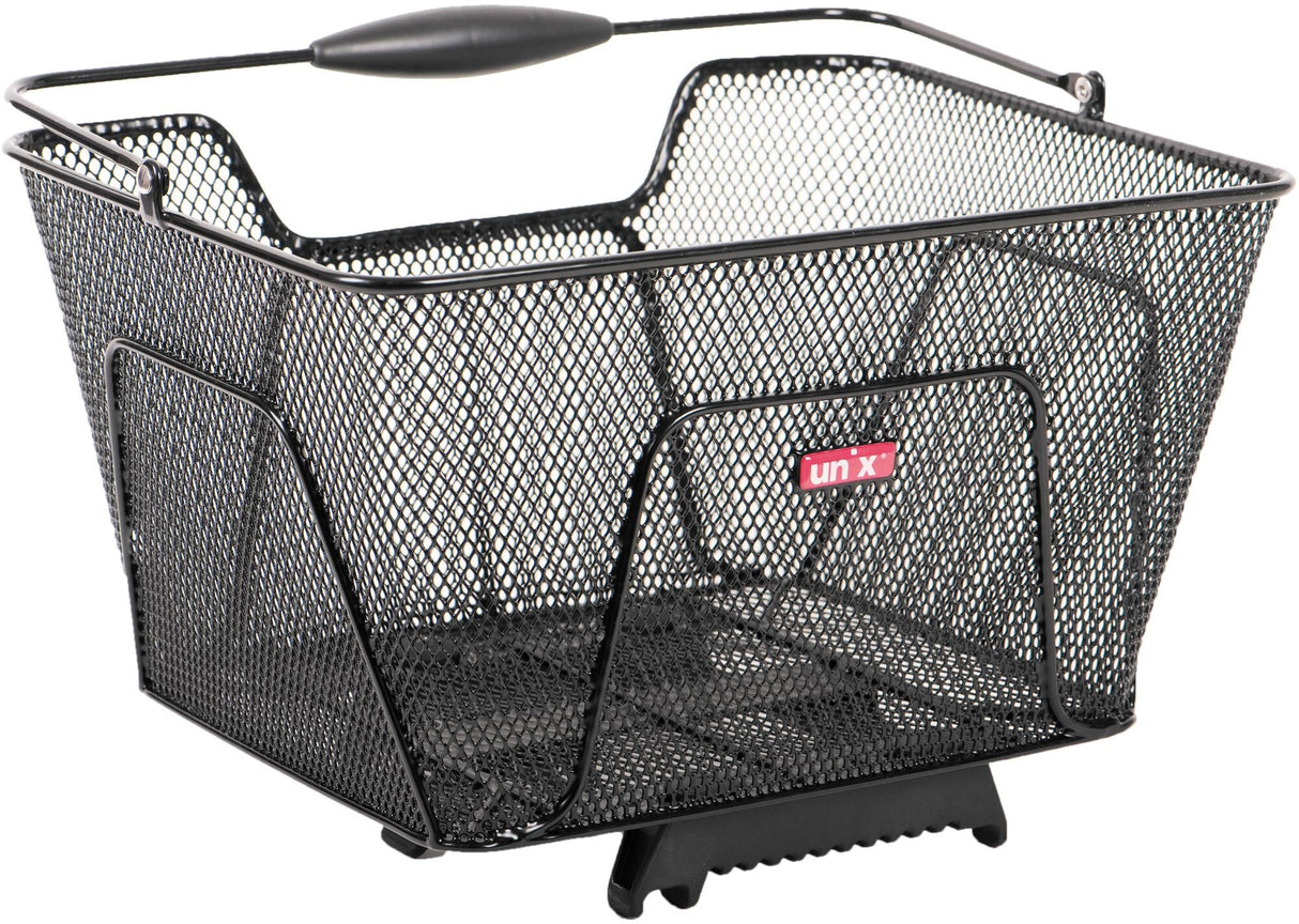 Unix bicycle basket, on the back reano rear basket reano steel, black