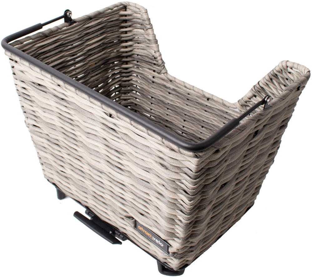 Atranvelo bicycle basket, picnic avs rear basket picnic avs gray