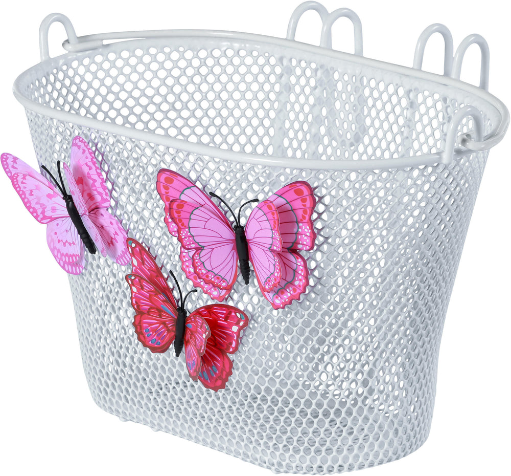 Basil Jasmin Butterfly children's bicycle basket front or back white