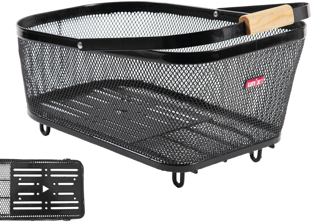Unix bicycle basket, rear benito rear basket benito black