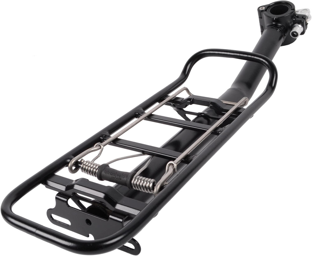 Atranvelo rear rack for Tour 365 seatpost avs. Rear rack at.velo Tour 365 seatpost avs alu
