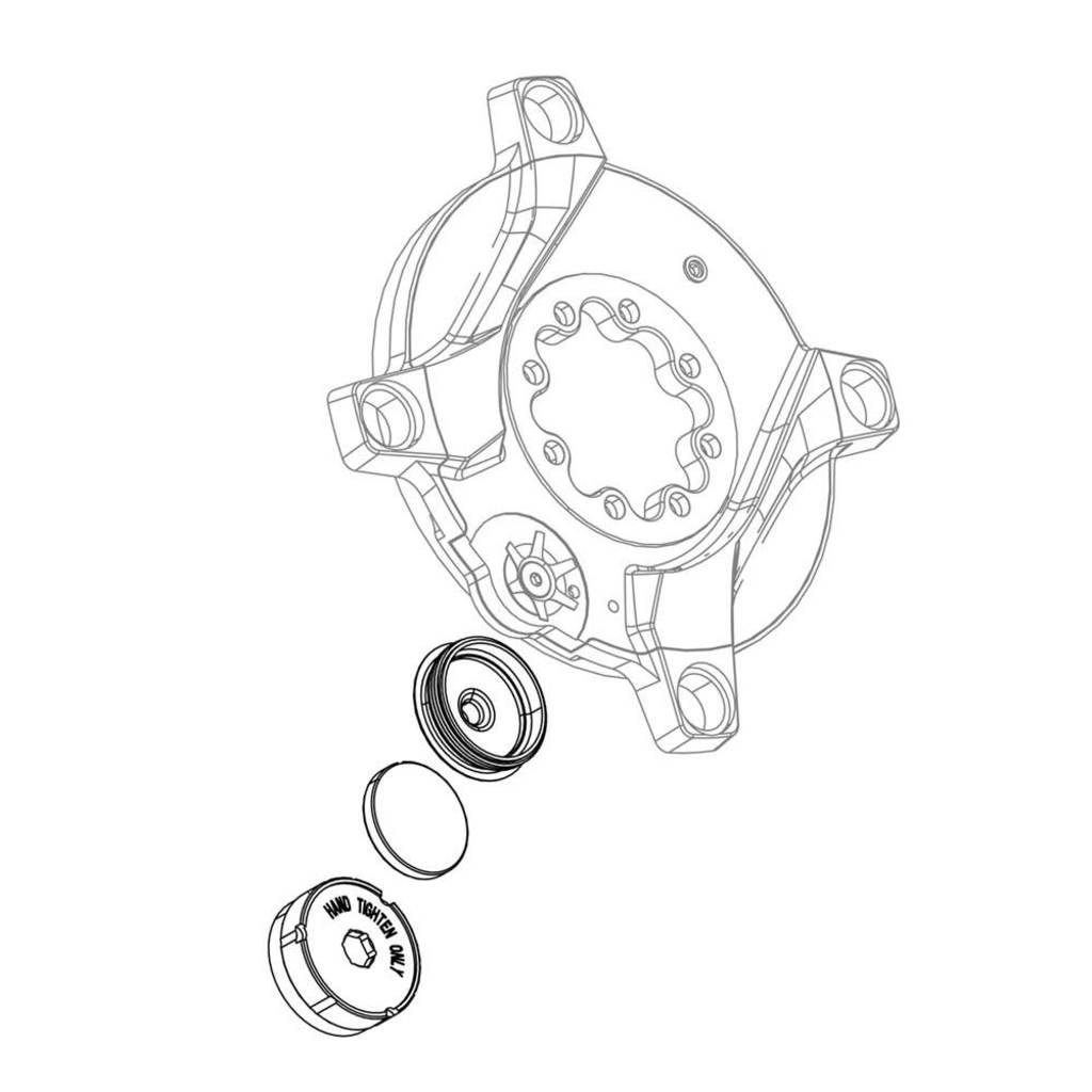 Quarq red axs d1 v2 1x battery cover cap