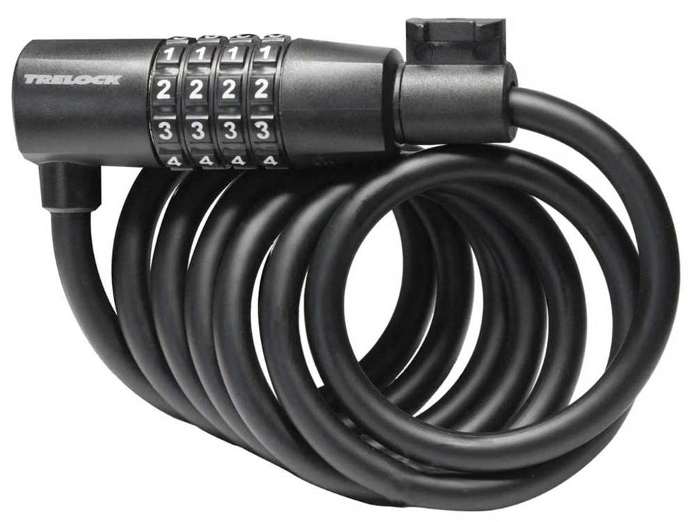 Trelock SK108 Código de bloqueo del cable espiral 180 8 mm negro