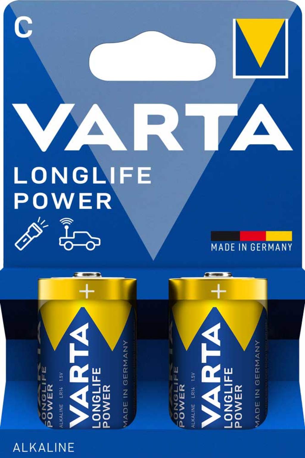 Varta battery longlife power - high energy power baby longlife 2-pack blister c